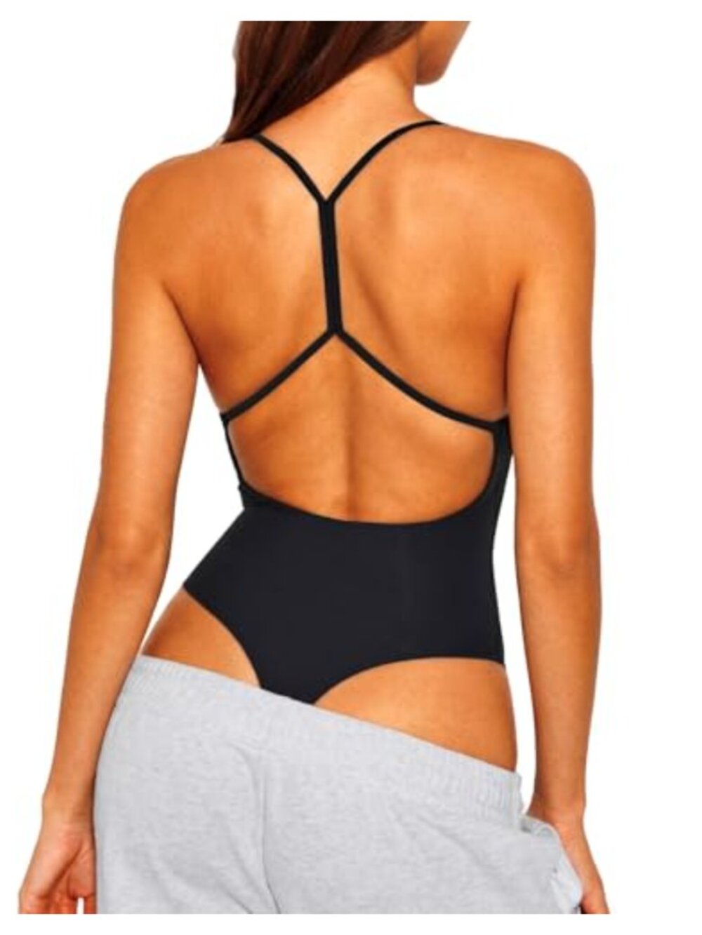 Women's Backless Halter Bodysuit Sleeveless Tank Top One Piece